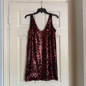 Sequin Dress Red / Black